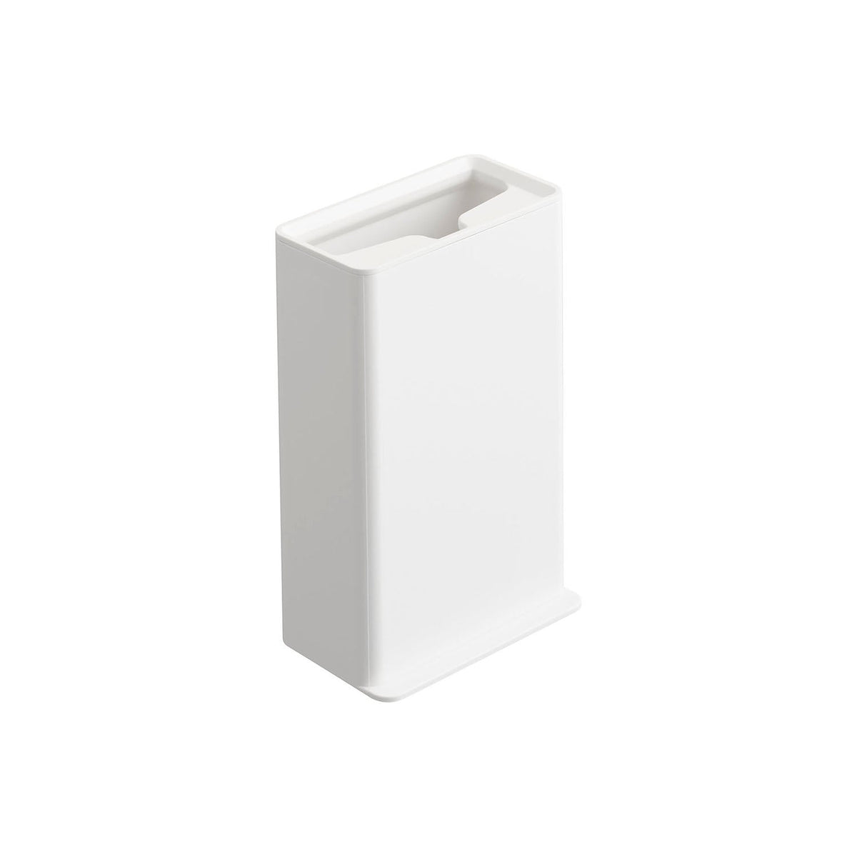 Yamazaki Tower Toilet Wiper Stand, Slim Stand That Stores a Toilet Wiper Upright at the Edge of the Toilet, Push It In From the Top, a Lid Hollow Stops the Handle Tipping, ABS Resin, 11 x 7 x 17.5 cm and 225 g, White or Black