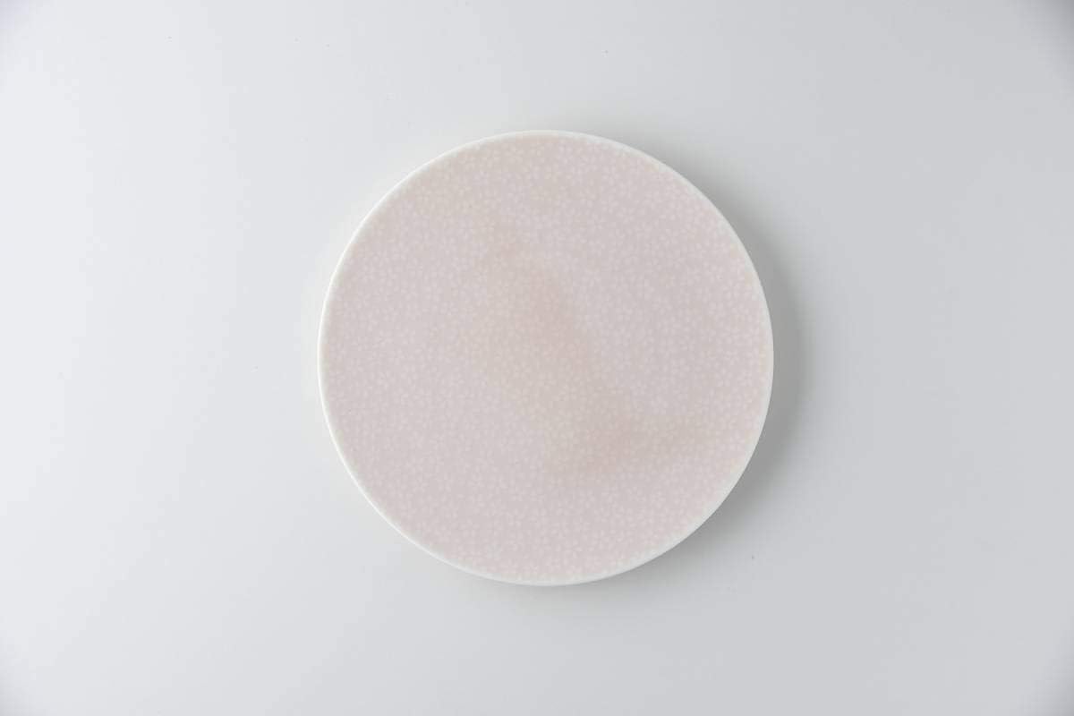 MIYAMA Casane Te Mino Ware Cherry Blossom Peach Glaze Sweets Plate