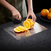 GraSUS Titanium Cutting Board M, Medium Japan-Made Pure Titanium Cutting Board Only 1 mm Thick That Hangs Up, Does Not Hold Odors and Dries Fast, Not Dishwasher Safe, 25.4 x 35.6 x 0.1 cm and 405 g, Titanium
