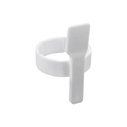 Yamazaki Tower Beauty Cream Spatula with Storage Band, Cream Spatula That Clips Into a Silicone Band Around Your Cream Jar So It Never Gets Lost, Fits Jars About 4.6 to 6.5 cm Across, Height Adjustable, 5 x 5.7 x 7.5 cm stored and 11 g, White or Black