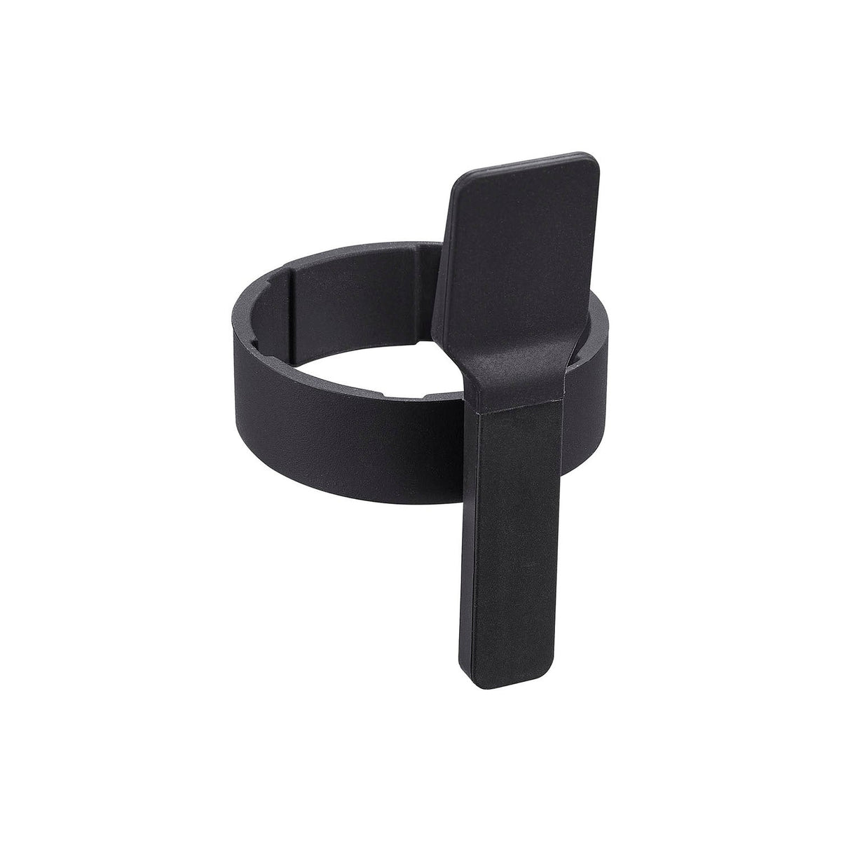 Yamazaki Tower Beauty Cream Spatula with Storage Band, Cream Spatula That Clips Into a Silicone Band Around Your Cream Jar So It Never Gets Lost, Fits Jars About 4.6 to 6.5 cm Across, Height Adjustable, 5 x 5.7 x 7.5 cm stored and 11 g, White or Black