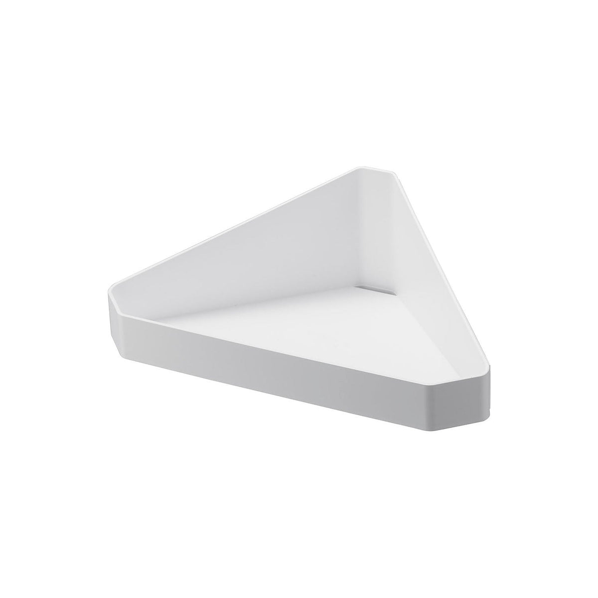 Yamazaki Tower Reversible Magnetic Bathroom Corner Rack, Reversible Corner Shelf That Sticks to a Steel Bathroom Wall by Magnet, Use the Rimmed Tray Side or the Flat Shelf Side, Holds 1.5 kg, 29.5 x 17 x 10 cm and 320 g, White or Black