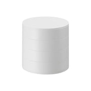 Yamazaki Tower Accessory Tray 4 Tiers, Four Slide-Out Trays in a 10 cm Tower for Accessories, Slide Out the One You Need, Stack Them Compact When Unused, Felt Mat Protects, 10 x 10 x 10 cm and 200 g, White or Black
