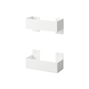Yamazaki Nooks Wall Cat Scratcher Holder, Wall Brackets That Hold a Cat Scratcher at the Height Your Cat Likes and Swap Scratchers by Lifting Out and Dropping In, Holds 2 kg, 12.2 x 5 x 5.5 cm each part and 250 g, White or Black