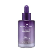 Missha Time Revolution Night Repair Ampoule 5X, Moisturising Firming Night Ampoule with 77.2 Extreme Biome, 50 mL