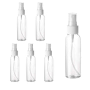 Axmomod 15 mL Fine Mist Spray Bottles, Set of 6 Clear PET Travel Bottles with Screw-On Spray Heads for Cosmetics, Perfume, Toner and Cleaning