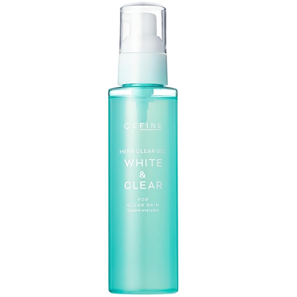 Cefine Beauty Pro Herb Clear Gel White and Clear Peeling Gel with 23 Beauty Serum Ingredients and Vitamin C, 120 mL Pump Bottle