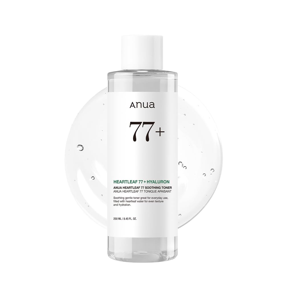 Anua Heartleaf 77 Soothing Toner, Weakly Acidic Hydrating Face Toner with Hyaluronic Acid, 250 mL