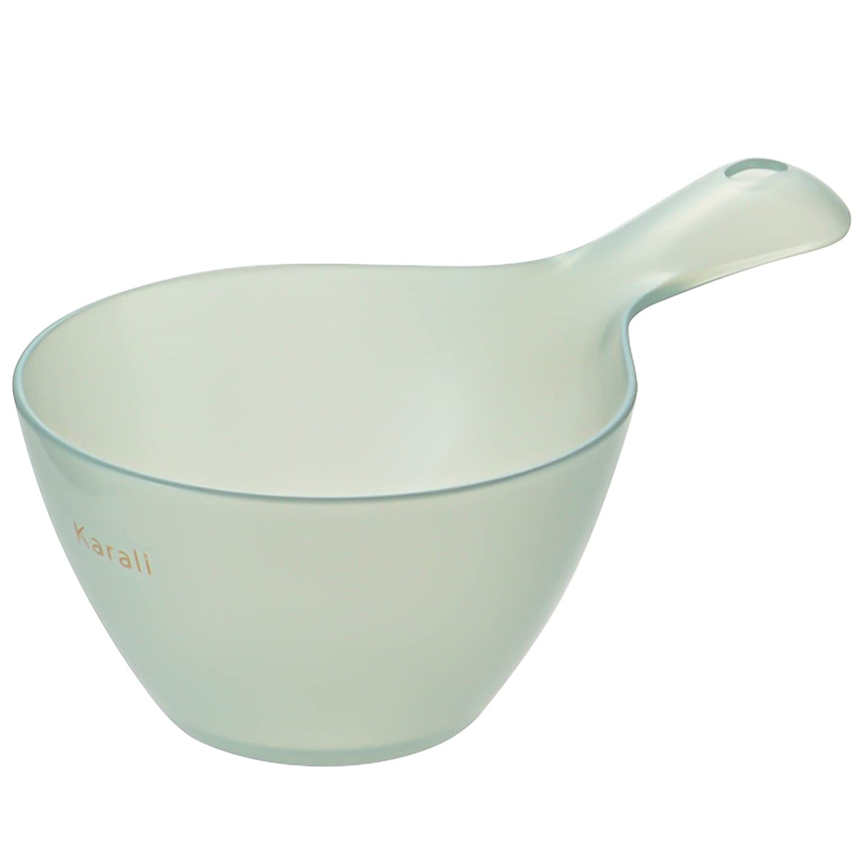 Richell Karari Hand Bowl 1 L, Antibacterial PET Bath Bowl with Handle and Hook Hole, 15.5 x 26.5 x 10 cm in Milky Pink, Blue, Green or White, Made in Japan