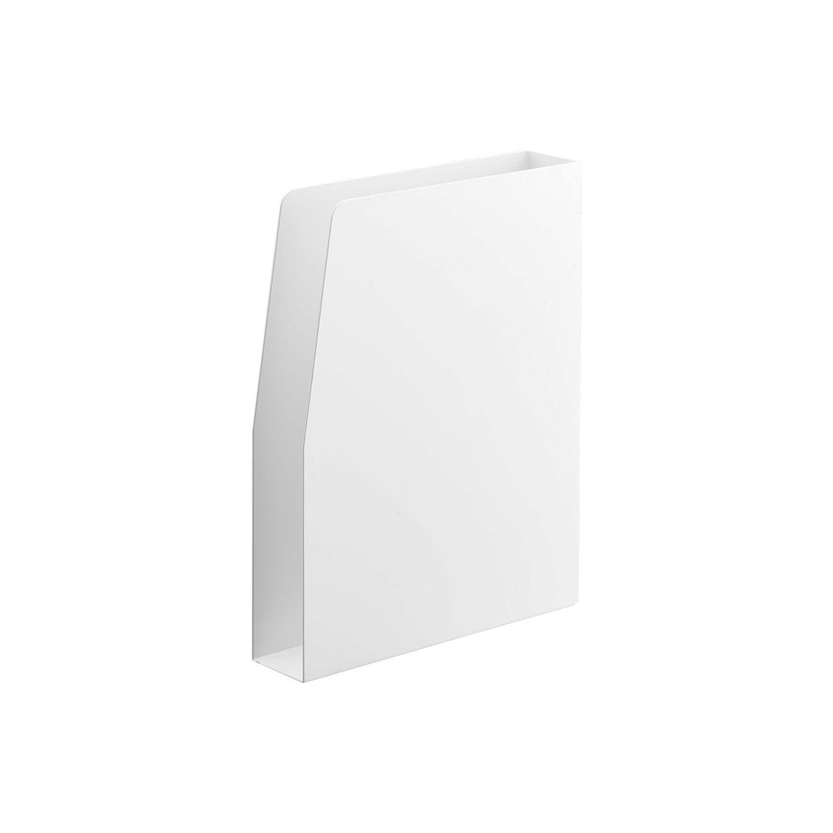 Yamazaki Tower Magnetic Print Case, Slim Case That Sticks to a Steel Wall by Magnet or Stands on a Table and Gathers Papers and Mail, Magnet Fits Either Side, Holds 2 kg, 18.5 x 4.2 x 23.5 cm and 810 g, White or Black