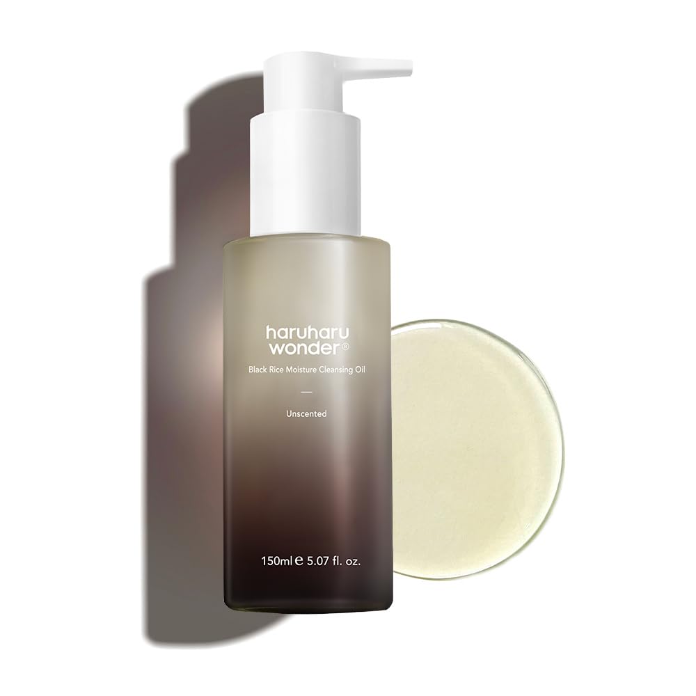 Haruharu Wonder Black Rice Moisture Deep Cleansing Oil, Unscented Cleansing Oil with Black Rice and Plant Oils, 150 mL