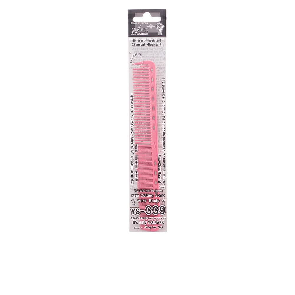 Y.S.PARK YS-339 Cutting Comb, Pink, Heat-Resistant Salon Comb