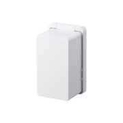 Yamazaki Smart Outlet Guard Smart, Full-Cover Outlet Guard for One to Three Socket Wall Outlets That Keeps Dust Out and Children and Pets Away From Plugs, Lockable, Screws and Tape Included, 7 x 6 x 12 cm and 65 g, White or Black