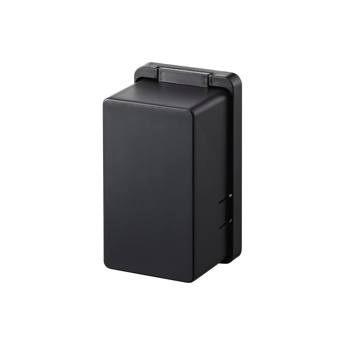 Yamazaki Smart Outlet Guard Smart, Full-Cover Outlet Guard for One to Three Socket Wall Outlets That Keeps Dust Out and Children and Pets Away From Plugs, Lockable, Screws and Tape Included, 7 x 6 x 12 cm and 65 g, White or Black