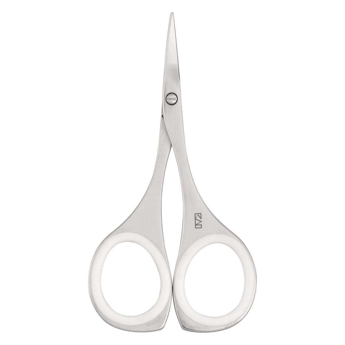 KAI Beauty Scissors KQ3113, Slim Curved-Blade Stainless Steel Eyebrow and Body Hair Scissors with Non-Slip Resin Rings