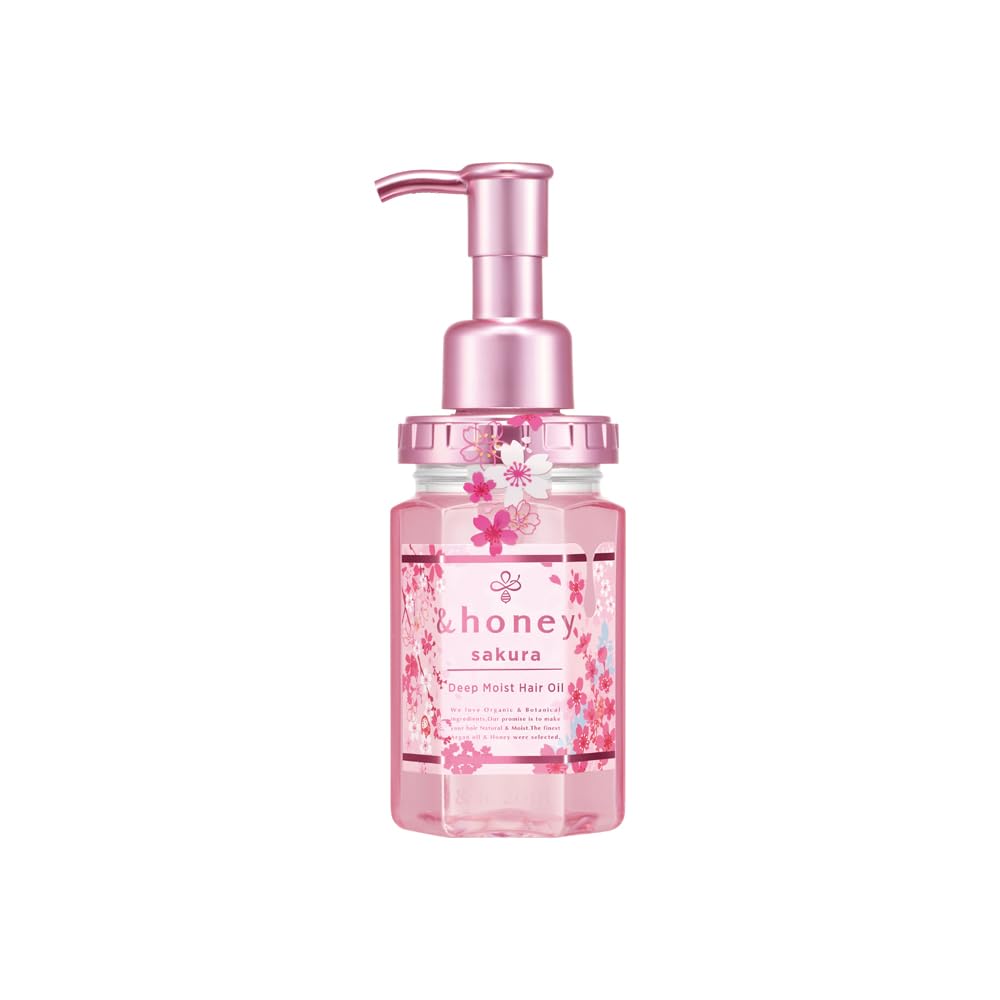 &honey Deep Moist Hair Oil 100 ml, Sakura 2024 Limited Design (Someiyoshino Honey)