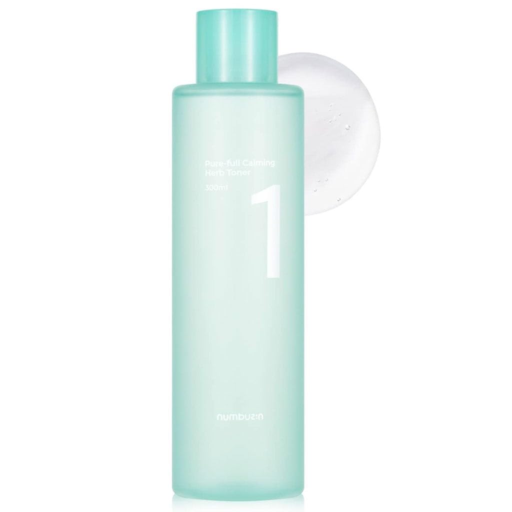 numbuzin No.1 Pure-full Calming Herb Toner, 93% Green Herb Soothing Toner with Cica and Panthenol, 300 mL