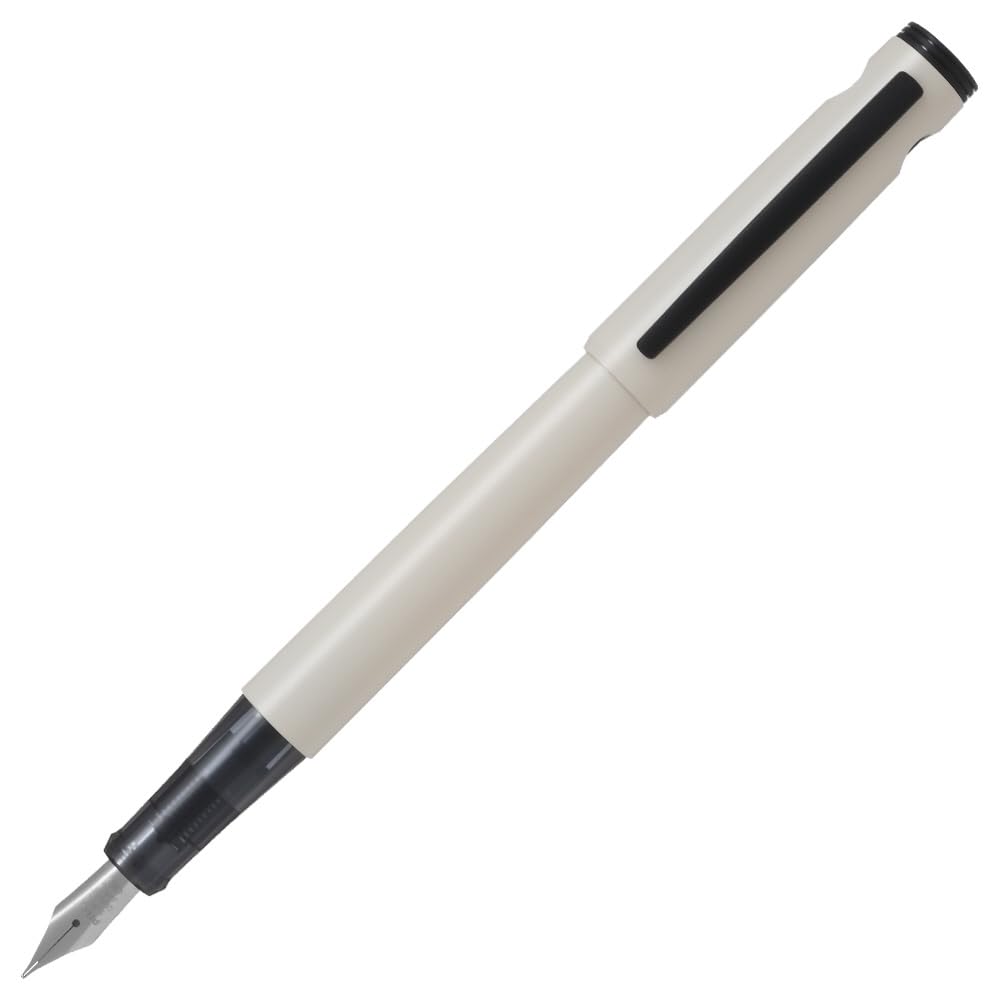 PILOT Lightive Fountain Pen, Fine (F) Nib, Lightweight 12.3 g Cartridge Pen with Black Ink Cartridge, 142 mm, Off-White, Clear, Turquoise, Matte Black, Coral or Navy