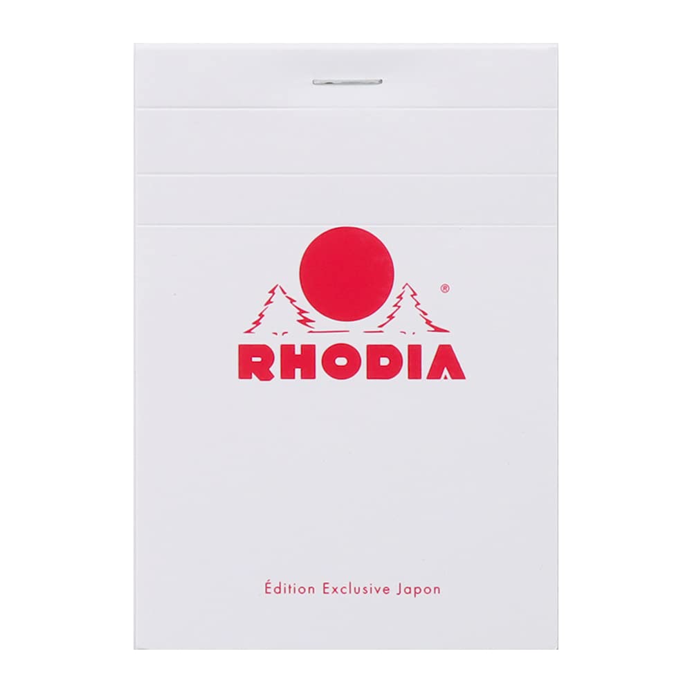 Rhodia Block Notepads, 80 Sheets with Water-Repellent Cover and Micro-Cut Perforation, Sizes No.10 to No.19 and A3+, Grid, Lined or Meeting Rule, Orange, Black or White, 1 to 5 Pads