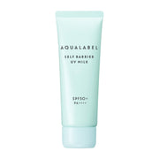 AQUALABEL Self Barrier UV Milk, SPF50+ PA++++ Sunscreen Emulsion and Makeup Base with Natural Tone-Up, Fragrance-Free, 45 g