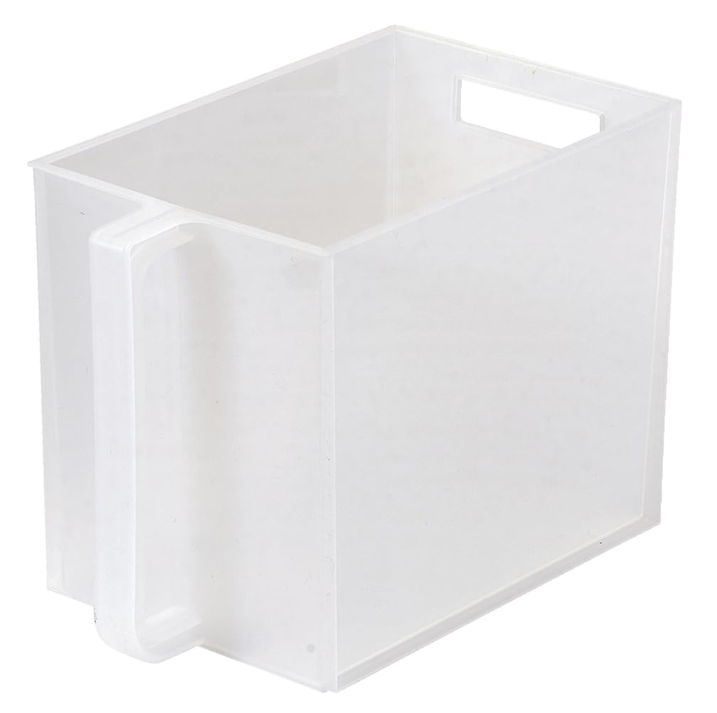 Pearl Metal Cabistar Hanging Cabinet Stocker 7.2 L, Stackable Open Polypropylene Bin with Handle for Cupboards, 18 x 31.5 x 22 cm, 0.488 kg, Clear or White, Made in Japan