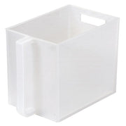 Pearl Metal Cabistar Hanging Cabinet Stocker 7.2 L, Stackable Open Polypropylene Bin with Handle for Cupboards, 18 x 31.5 x 22 cm, 0.488 kg, Clear or White, Made in Japan