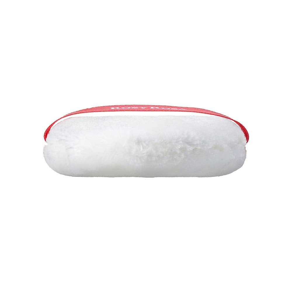 Rosy Rosa Velours Touch Puff 2P, Round Powder Puffs with Ribbon for Loose Powder, 60 mm, Set of 2