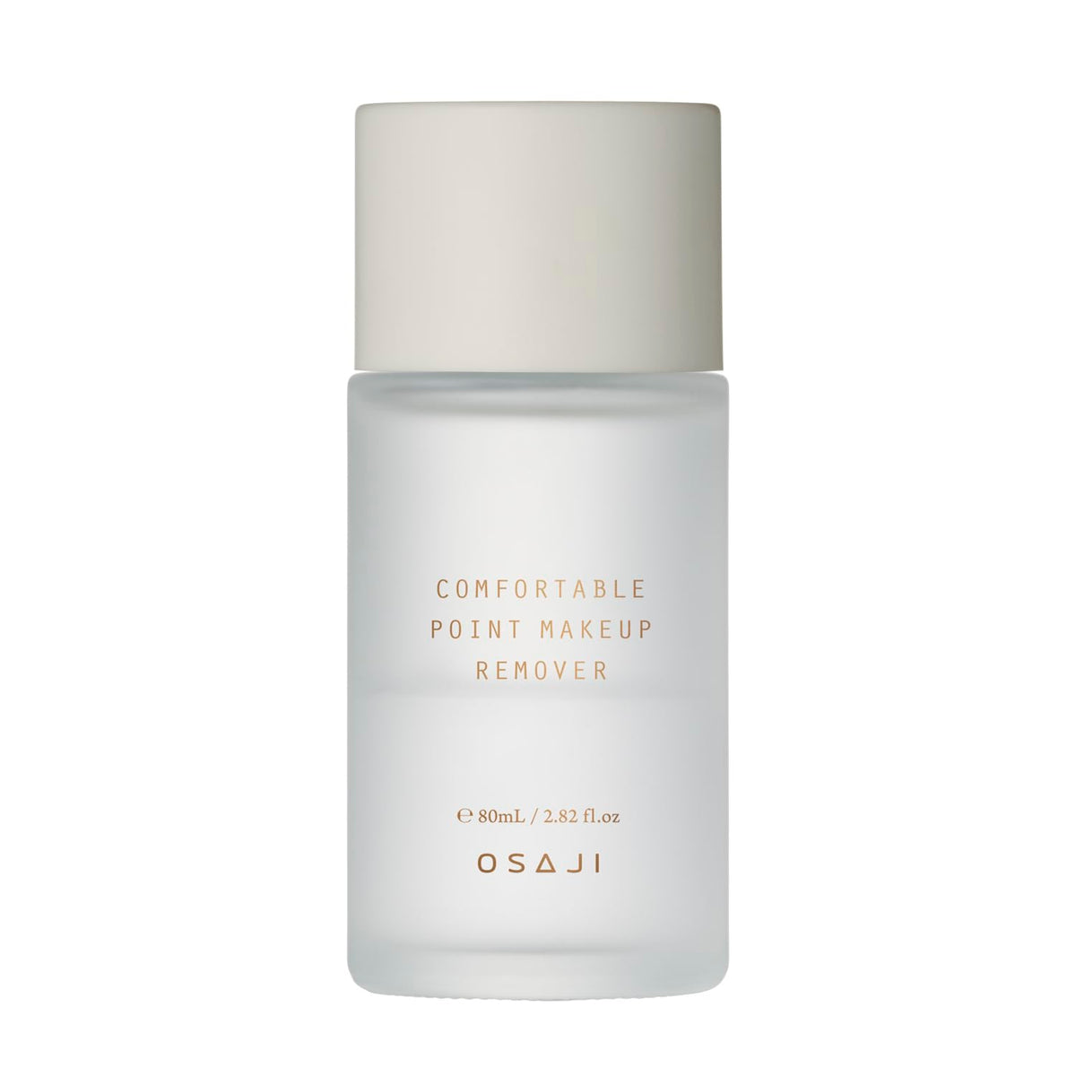 OSAJI Comfortable Point Makeup Remover 80 ml, Two-Layer Remover for Waterproof Eye and Lip Makeup with Squalane and a Herbal Scent