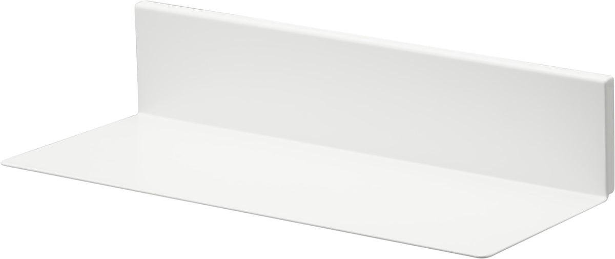 Yamazaki Tower Wall Floating Toilet Shelf, Steel Shelf with Gypsum Board Pins and Wood Screws, 30 x 13 x 6.5 cm, Holds 2 kg, White or Black