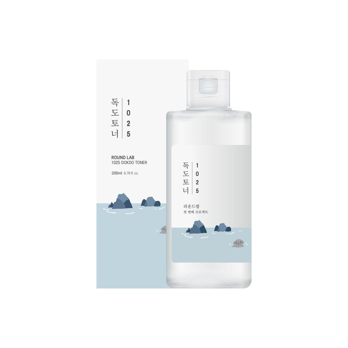 ROUND LAB 1025 Dokdo Toner, Moisturising Face Toner with Sea Water and Chondrus Crispus Extract, 200 mL