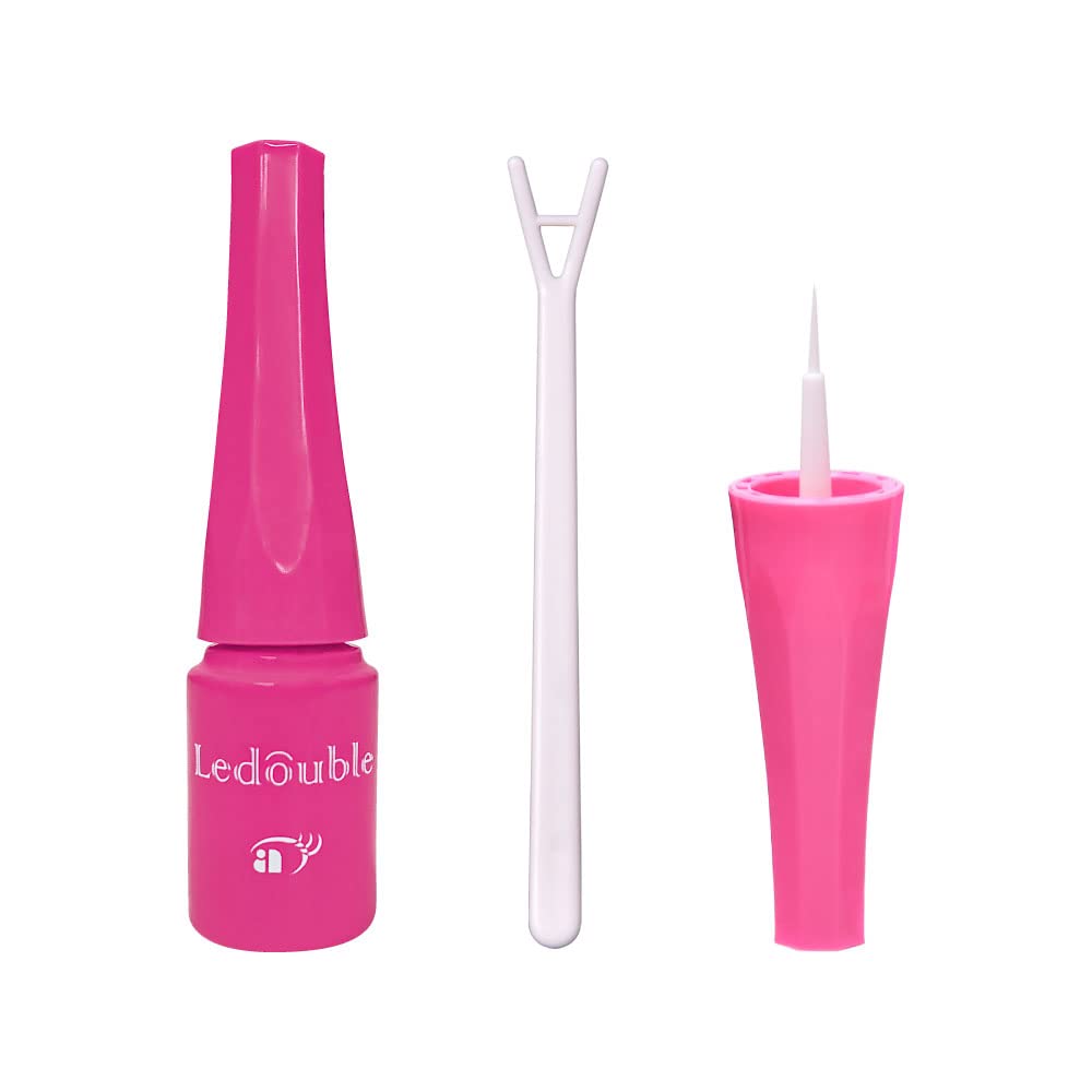 Adult Eyelid Fold Liquid, Water-Resistant Film-Shrinking Double-Eyelid Solution with Collagen and Fine Brush, 2 mL, 2 mL x 2 Set