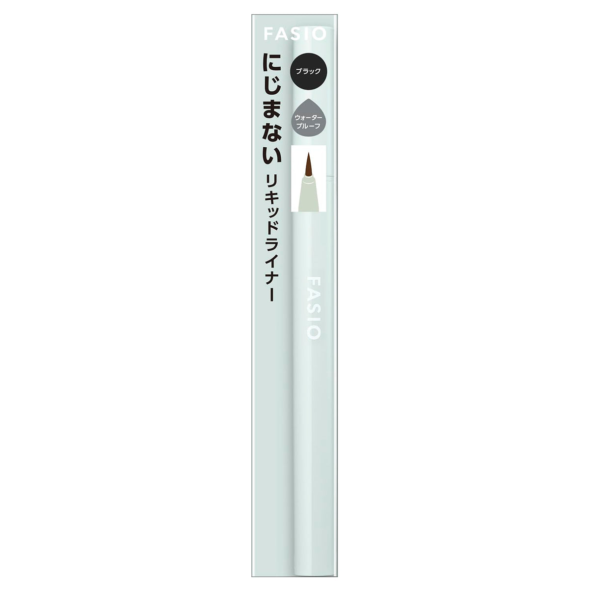 FASIO Waterproof Liquid Eyeliner, Smudge-Proof Fine-Tip Eye Liner Pen, Fragrance-Free, 0.4 mL