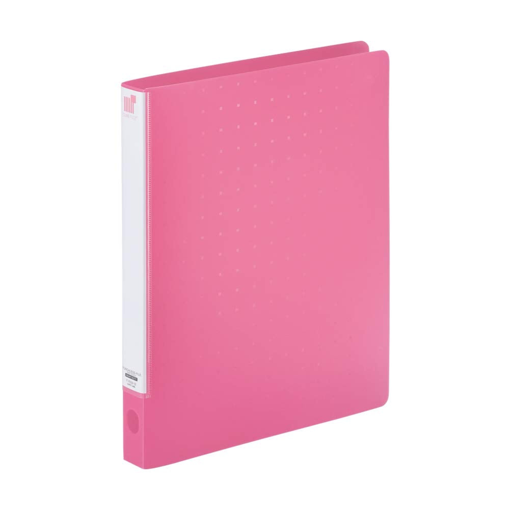 Lihit Lab Punchless File F7032, One-Touch Lever Clamp Binder A4-S for 160 Sheets, PP Cover with Finger Hole, 28 x 245 x 306 mm, 176 g, 7 Colours