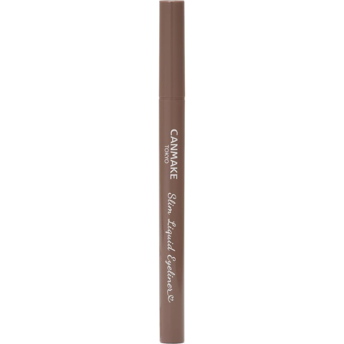 Canmake Slim Liquid Eyeliner, Ultra-Fine Short-Brush Liquid Eyeliner that Draws Thin Lines along the Lash Line, 0.7 mL