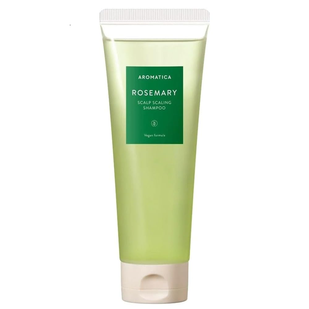 AROMATICA Rosemary Scalp Scaling Shampoo, Weakly Acidic Silicone-Free Sulfate-Free Vegan Mini Size, 180 mL