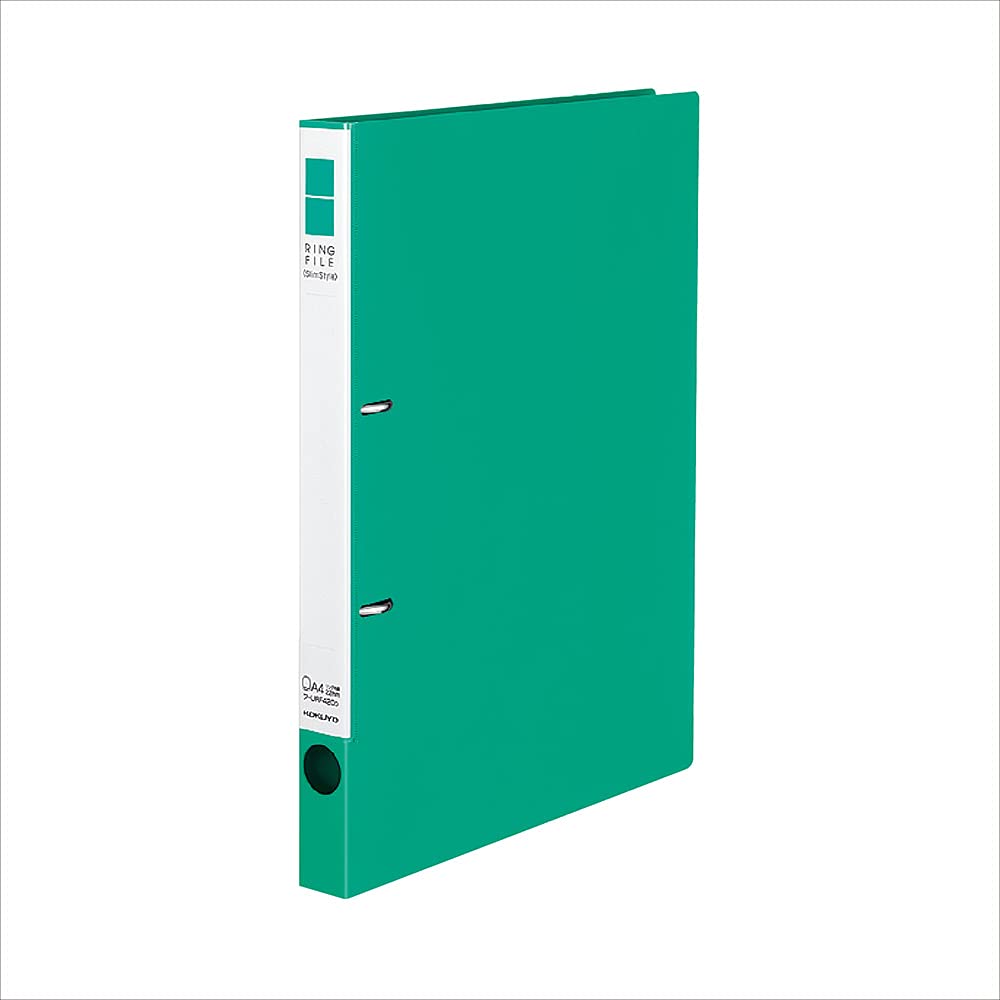 KOKUYO Slim Style Ring File A4 2-Hole 180 Sheets, 22 mm Ring, 307 x 243 x 27 mm, 158 g in Yellow-Green, Blue, Green, Yellow, Red or Dark Gray