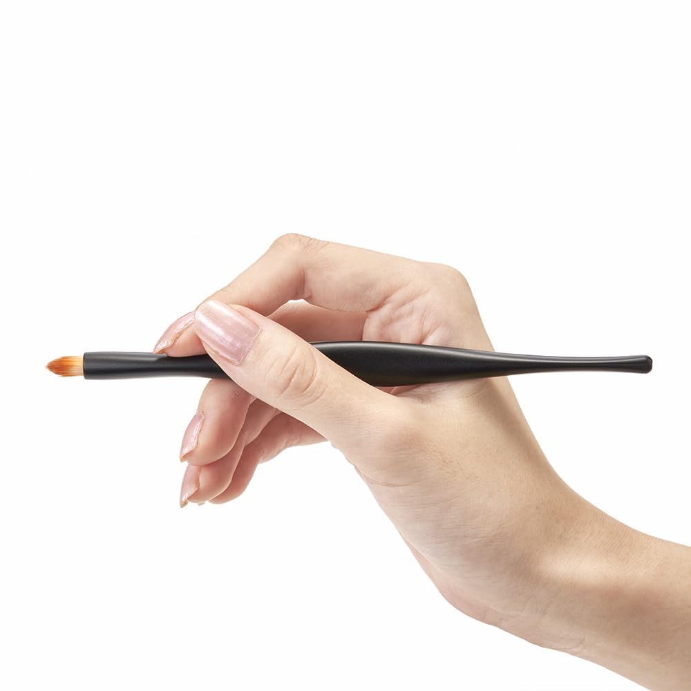 Rosy Rosa Multi-Use Makeup Brush with Ergonomic Handle, Point, Face, Shadow or Base Brush for Eyeshadow, Powder, Highlight and Foundation