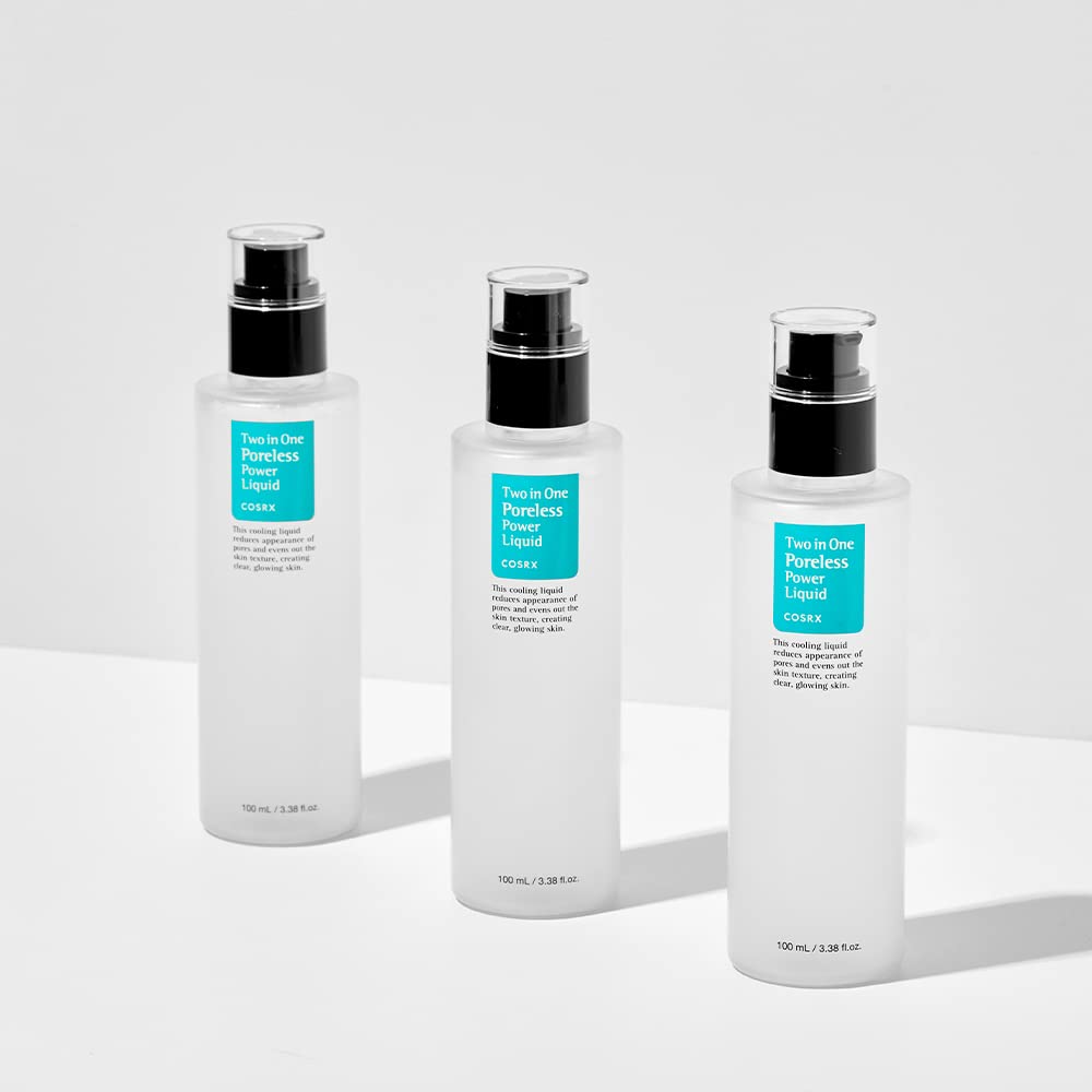 COSRX Two in One Poreless Power Liquid, BHA Pore Care Toner and Sheet Mask Liquid with a Cooling Mint Feel, 100 mL