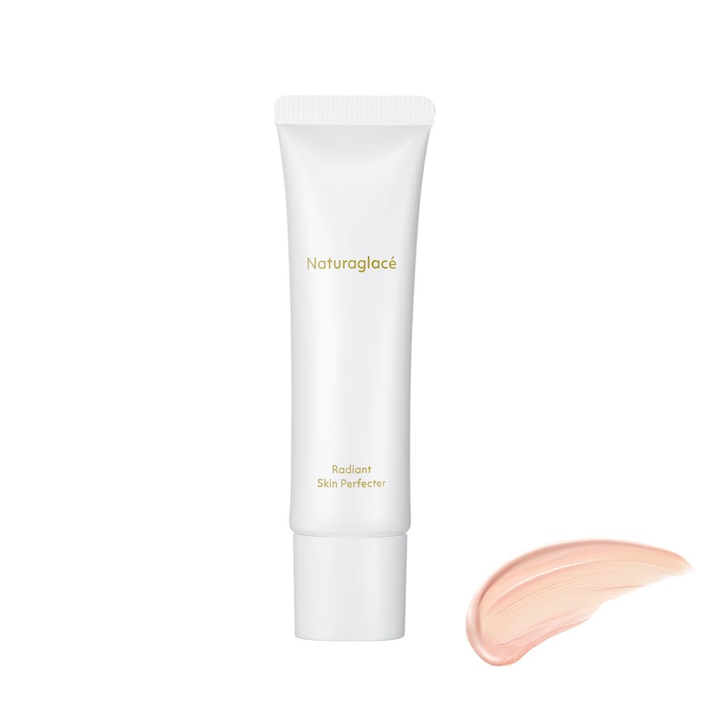 Naturaglace Radiant Skin Perfecter N 30 g SPF32 PA++, Pink Beige Serum-Based Makeup Base with Radiant Bouquet Scent, Soap-Off and Non-Chemical