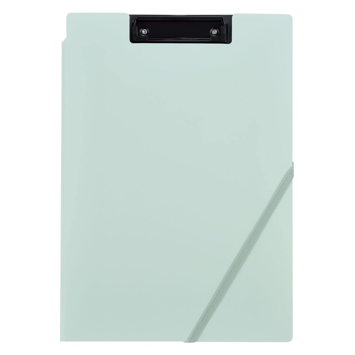 KOKUYO A4 Clip Holder with 3 Index Pockets, 2 mm Thick Board, Elastic Band and Pen Holder, 34 x 24 x 0.9 cm in Black, White, Pink or Mint, Single or Set of 3