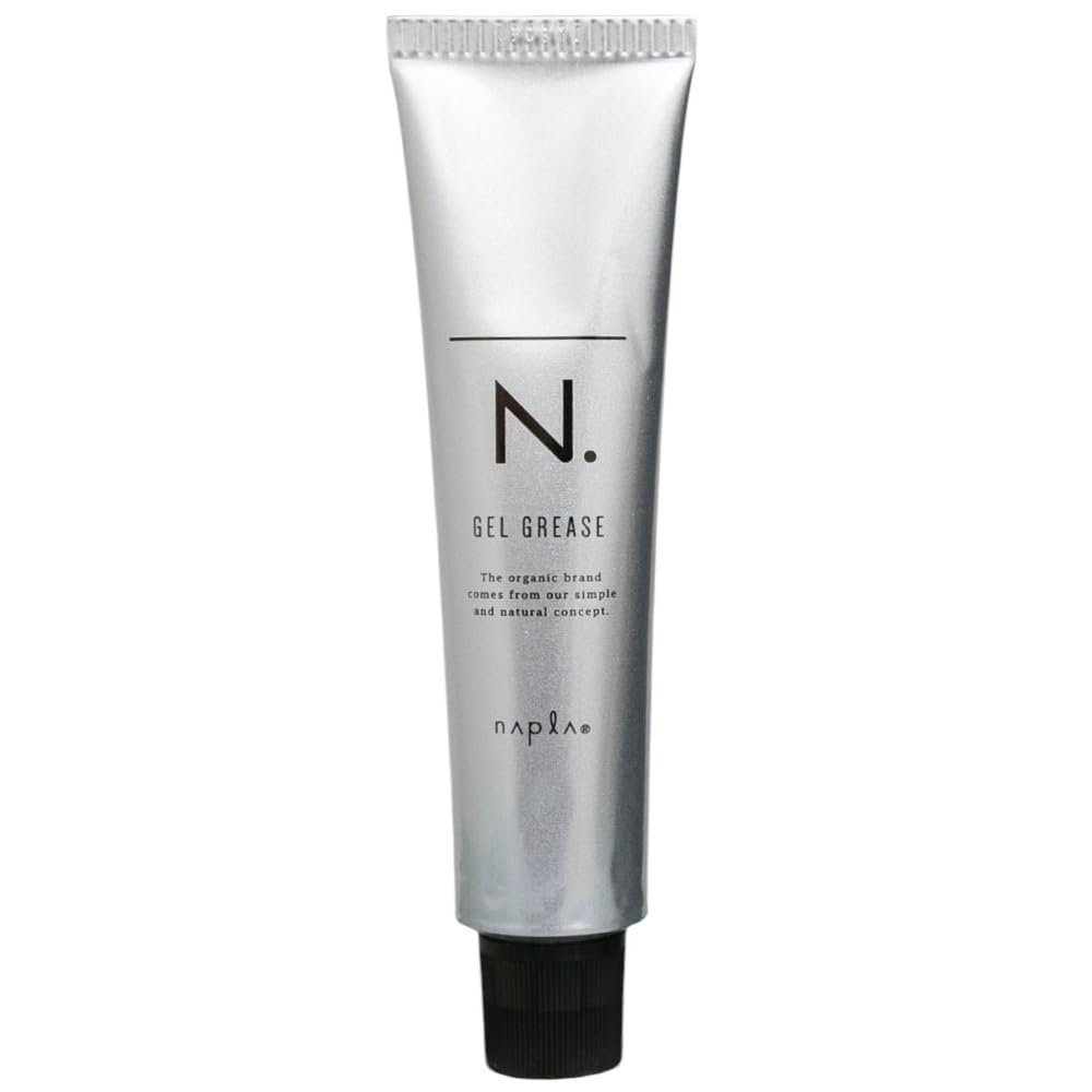 napla N. Homme Gel Grease 80 g, Water-Based Hair Styling Gel Grease with Shea Butter and Hydrolyzed Silk, Iyokan Citrus Scent