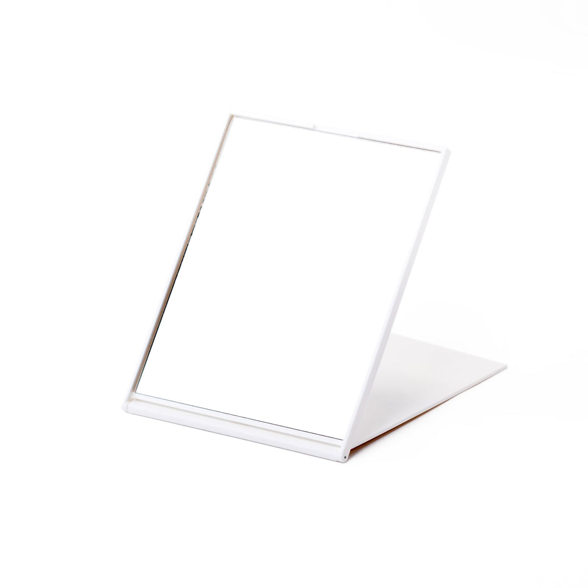 Horiuchi Mirror Slim and Light Compact Folding Mirror, Handheld and Tabletop Makeup Mirror in M and L Sizes, Silver, Black or White, Made in Japan