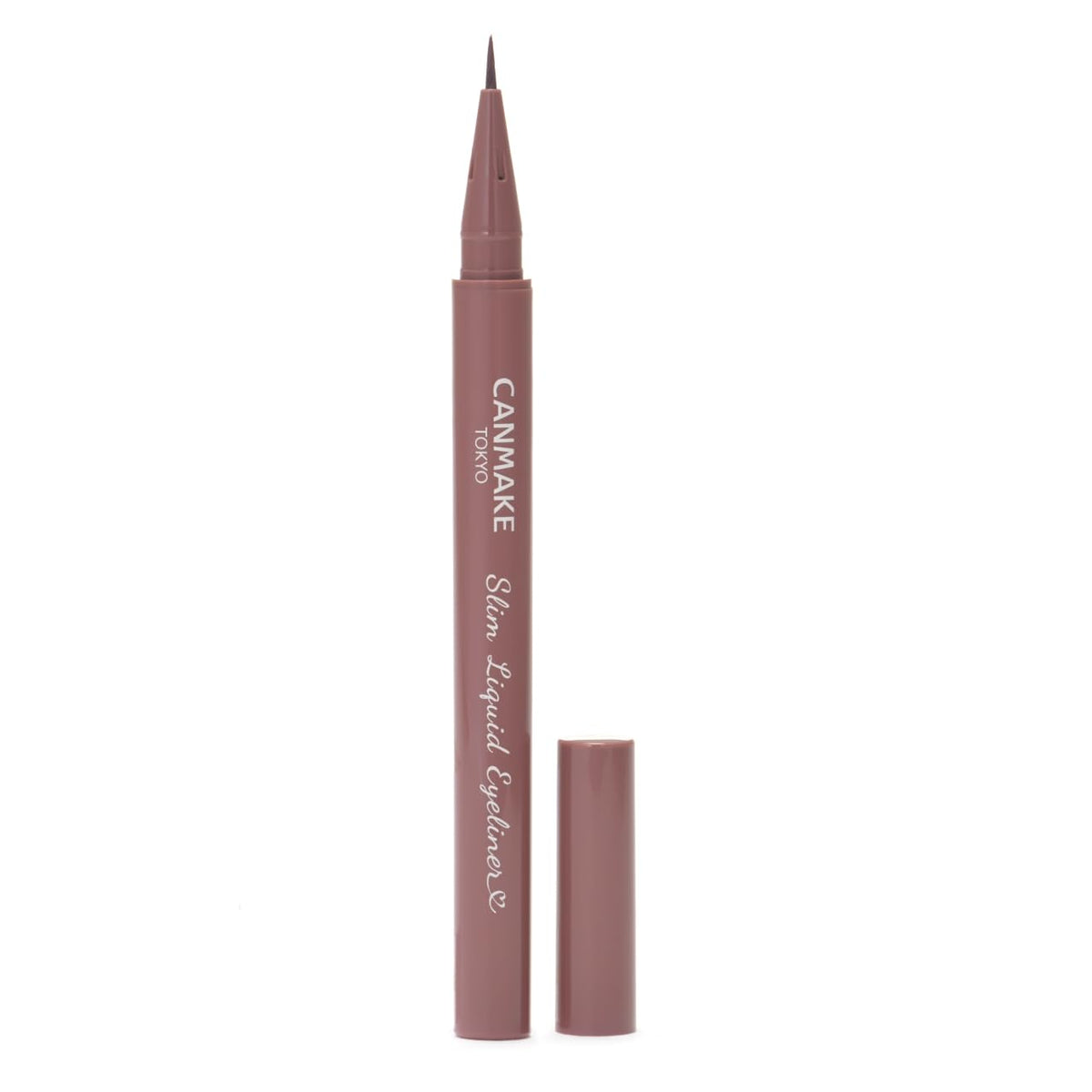Canmake Slim Liquid Eyeliner, Ultra-Fine Short-Brush Liquid Eyeliner that Draws Thin Lines along the Lash Line, 0.7 mL