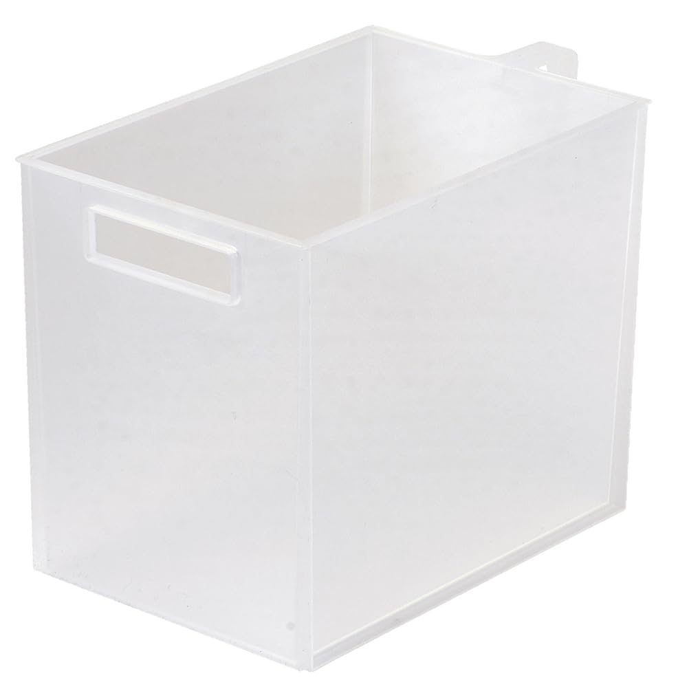 Pearl Metal Cabistar Hanging Cabinet Stocker 7.2 L, Stackable Open Polypropylene Bin with Handle for Cupboards, 18 x 31.5 x 22 cm, 0.488 kg, Clear or White, Made in Japan