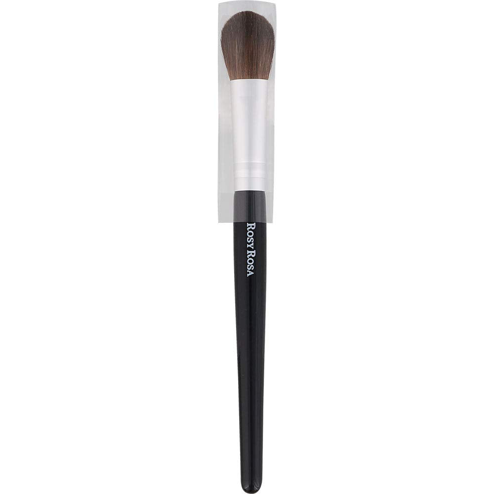 Rosy Rosa Highlight Brush SIS-BL-OK64027, 100% Natural Horse Hair Makeup Brush for Powder Highlight, Wood and Aluminium Handle