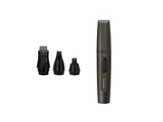 Koizumi Beard and Nose Trimmer KMC-0641/H, Battery Trimmer with Three Attachments, Beard Comb for 3, 4 and 5 mm and Washable Heads, Charcoal Grey