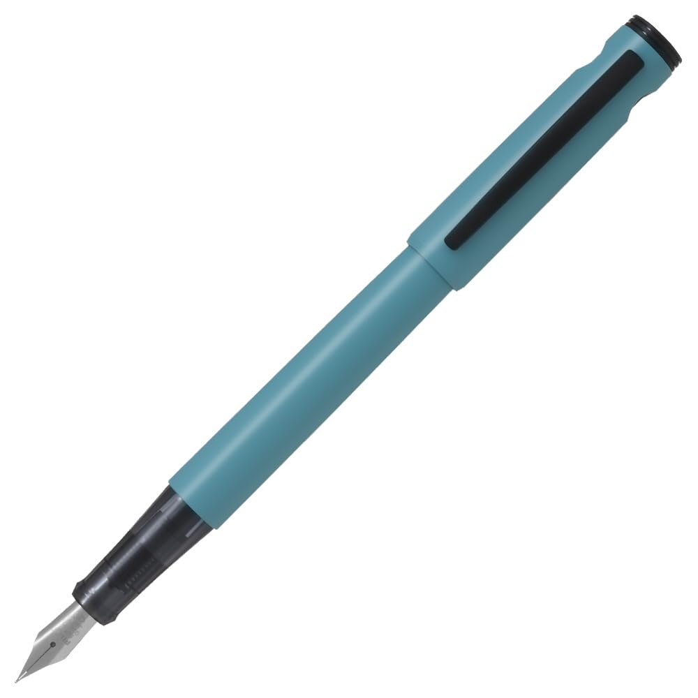 PILOT Lightive Fountain Pen, Fine (F) Nib, Lightweight 12.3 g Cartridge Pen with Black Ink Cartridge, 142 mm, Off-White, Clear, Turquoise, Matte Black, Coral or Navy