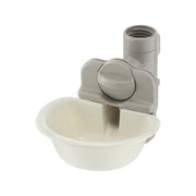 Richell Cat Water Dish S White 11.9 x 17.5 x 9.6 cm, Cage-Mounted Pet Water Bowl That Refills from a Bottle, 110 mL, Fits Wire 2.8 to 5 mm
