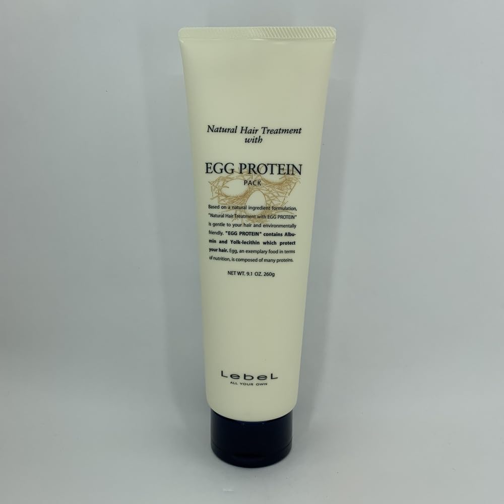 Lebel Natural Hair Treatment with Egg Protein, Moisturizing Salon Hair Treatment, 260 g