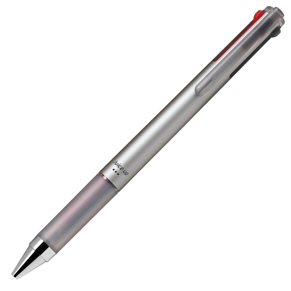 PILOT Juice Up 3 Three-Colour Ballpoint Pen 0.4 mm, Slide-Lever Black Red Blue Water-Based Pigment Ink, Resin Barrel with Rubber Grip, 144 mm, Black, Midnight, Silver, White, Coral or Mint